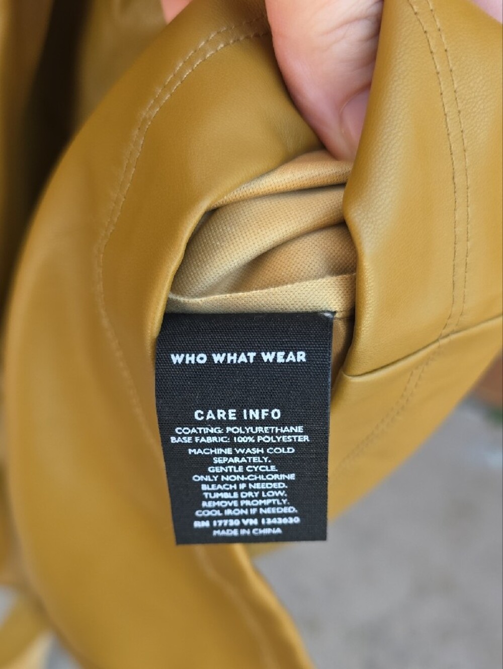 NWOT Who What Wear Faux Leather Button-Front Midi Dress in Tan Size Large - Picture 8 of 9